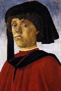 BOTTICELLI, Sandro Portrait of a Young Man Spain oil painting reproduction